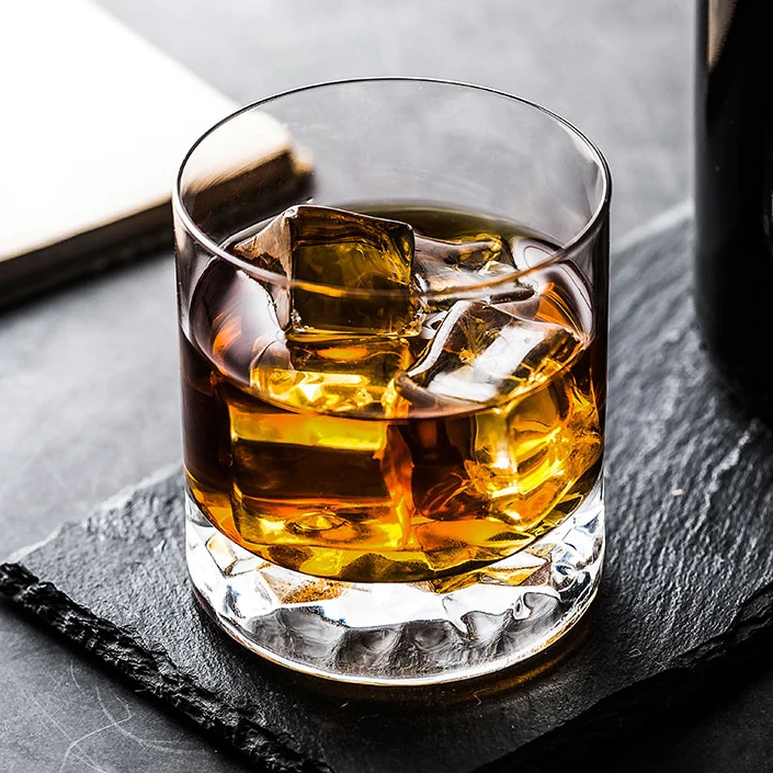 

100% Lead Free Crystal Creative Mountain Whiskey Glass, Black