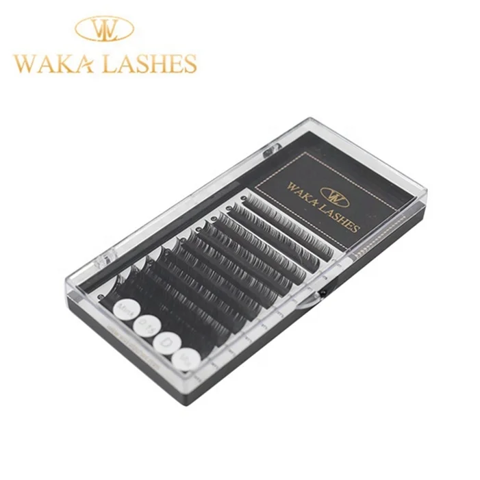 

2018 Hot selling 0.07mm Easy Fan Volume Lashes Extensions Volume Lashes J B C D curl volume fans lashes, Black