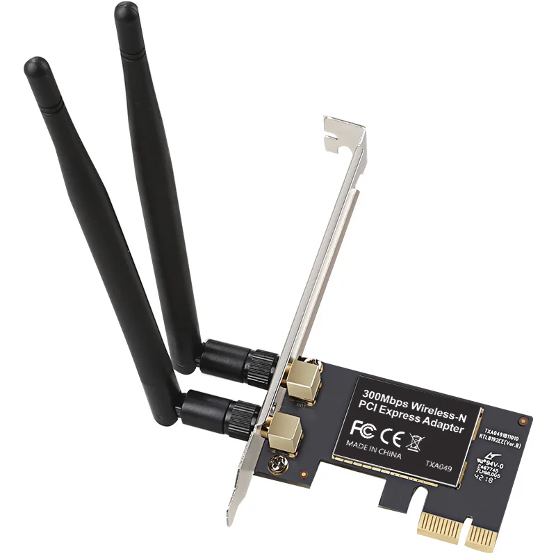 Pcie Kartu Jaringan 300Mpbs Wireless Adapter PCI Express WIFI Adaptor dengan Realtek 8192CE untuk PC Desktop