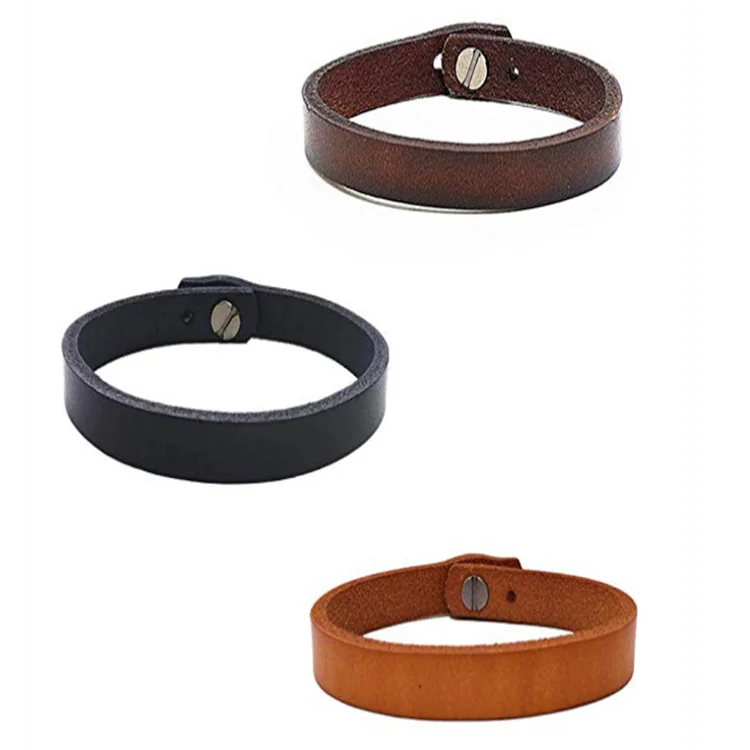 

2019 Finewell Hot Selling Custom Design Leather Rubber Bracelet