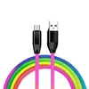 2019 Gift Colour Rainbow 2.4A Micro USB Charger V8 Mobile Phone Fast Charging Cables Core Cord Data Line For iphone
