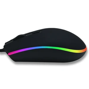Popular NEW V007 Wired RGB LED Backlight 2400DPI Programmable  Ergonomic Laser mickey mouse