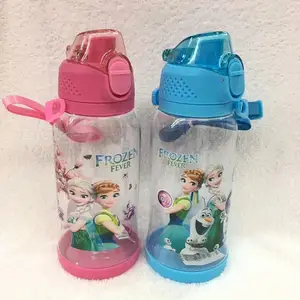 Cute Cartoon kids Glass  Plastic Children water Bottle Kettle Portable Sports Bottle for boys and girls