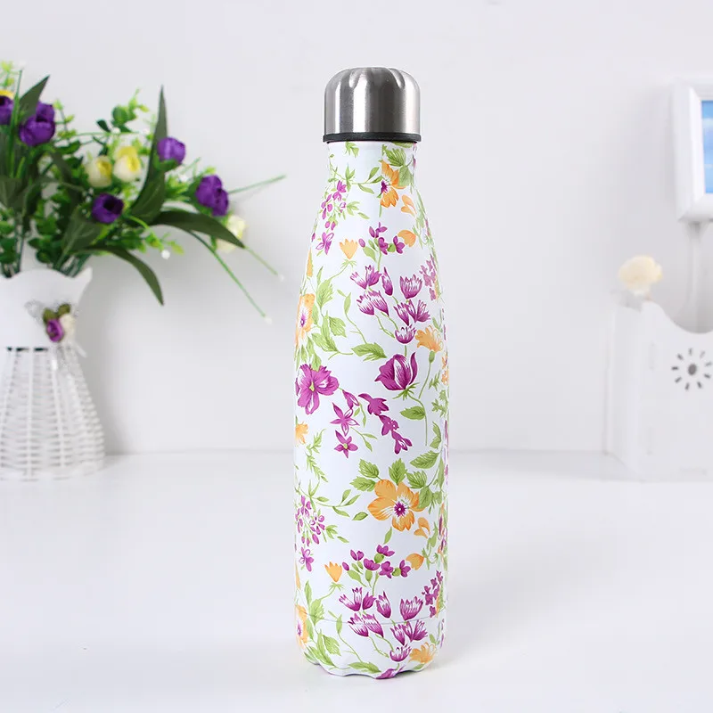 

500ml custom logo vacuum insulated stainless steel water bottle double wall coke cola shape sport water bottle