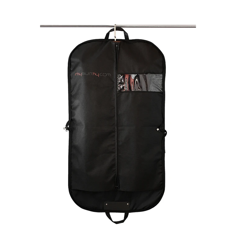 

Custom Eco-friendly biodegradable zip lock carry on garment bag for suits travel, White,black or customized color