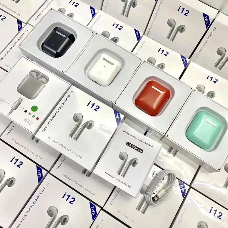 

Amazon Top seller smart touch control i12 tws BT 5.0 wireless headphone earphones, sport earphone, earphone wireless, N/a