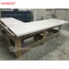 Customized kitchen counter top white Acrylic solid surface with sinks