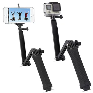 Adjustable Handheld Action Camera 3 Way Tripod Selfie Stick