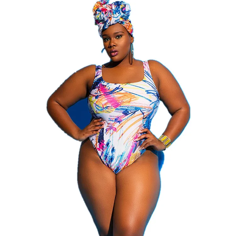 

Buckled Center Swimming Clothes for Fat Women Big Female Swimming Wear Plus Size Swimsuit Super XXXL Bathing Suits