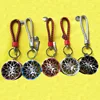 creative auto supplies metal leather string wheel tire keychain car furnishing articles gifts key chain ring