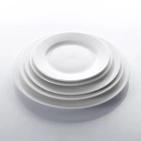 

Wholesale Bulk Wedding Banquet Hall Event White Cheap Round Ceramic Plates Dishes, Porcelain Dinnerware Stock~