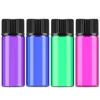 1ml 2ml 3ml 5ml blue purple green rose glass roll on bottles with inserts and black lids for essential Oil or cosmetic test