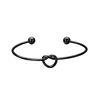 Simple Knot Bangle Cuffs Women Stretch Bracelet black Gold Silver Stainless Steel Knot Bangles