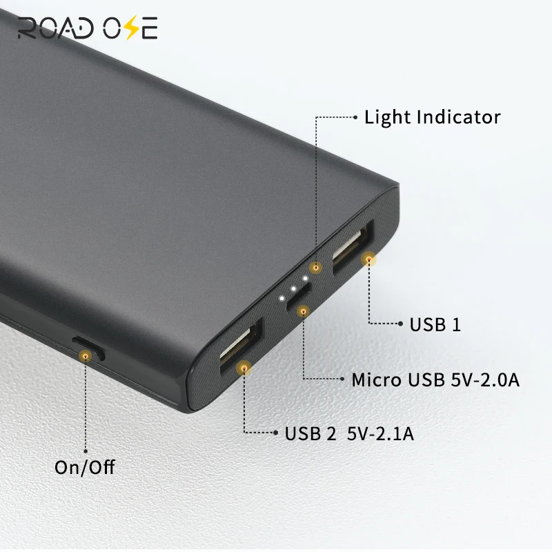 

10000mah Slim Portable Battery Power bank for Smart Mobile Phone with Alloy Casing, Silver;gold;rose gold;black
