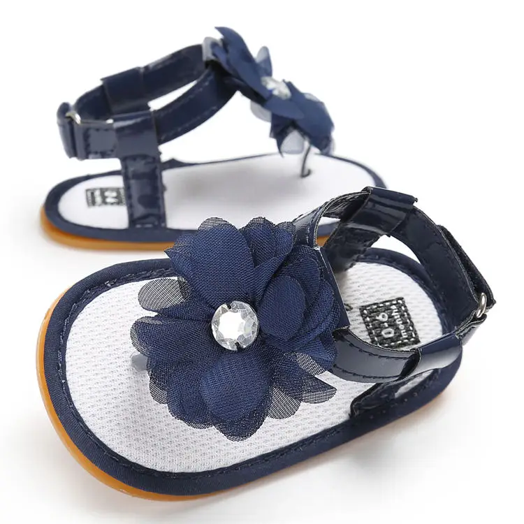 
New fashion Colorful flower rubber sole anti-slip Newborn slipper Walking shoes baby shoes girl 