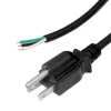 Standard Power Cord Extension Plug 3 Pin Prong Us Stripped And Tinned 3pin Canada Ac Cable Us American