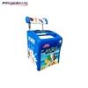 Customized Logo Sticker Commercial Display Freezer Ice Cream With Curved Glass Door Light Box