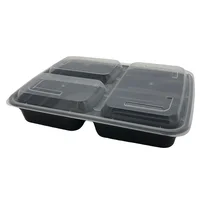 

Wholesale upscale lunch box containers disposable plastic 3 compartment bento lunchbox