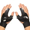 Fingerless LED Darkness Camping Hiking Safety Hand Work Flashlight Gloves For Fishing