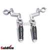 Goldfire 1 1/4" 32mm Short Angled Offset Adjustable Engine Bar Highway Foot Peg Suit for Harley/Honda/Yamaha/Kawasaki