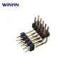 WINPIN 1.27mm 2.54mm pitch right angle 10 pin dual row double layer plastic pin header PCB connector