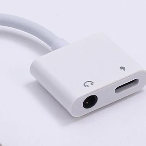 Phone Accessory for iPhone X 7 8 Plus Audio Charging Dual Adapter Splitter for 3.5mm Jack to and IOS Connector Converter
