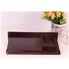 Promotional factory sale red lacquer wood table calendar base multi function with your date paper for gift 2019