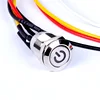 12mm waterproof metal momentary push button switch 5v blue LED POWER ICON with 50cm motherboard wire