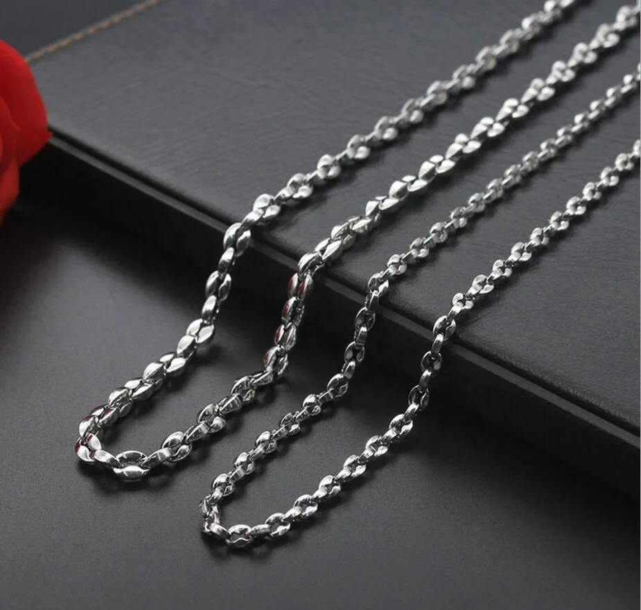 

Fashion Coffee bean chain Stainless Steel chain necklace Men Womens OEM/ODM Jewelry chain necklace festival mothers' day gift, Silver,rose gold, gold