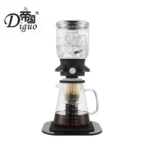 Image of Factory Wholesale 800ml Black Color Pyrex Glass Ice Drip Cold Brew Pour Over Coffee And Tea Maker