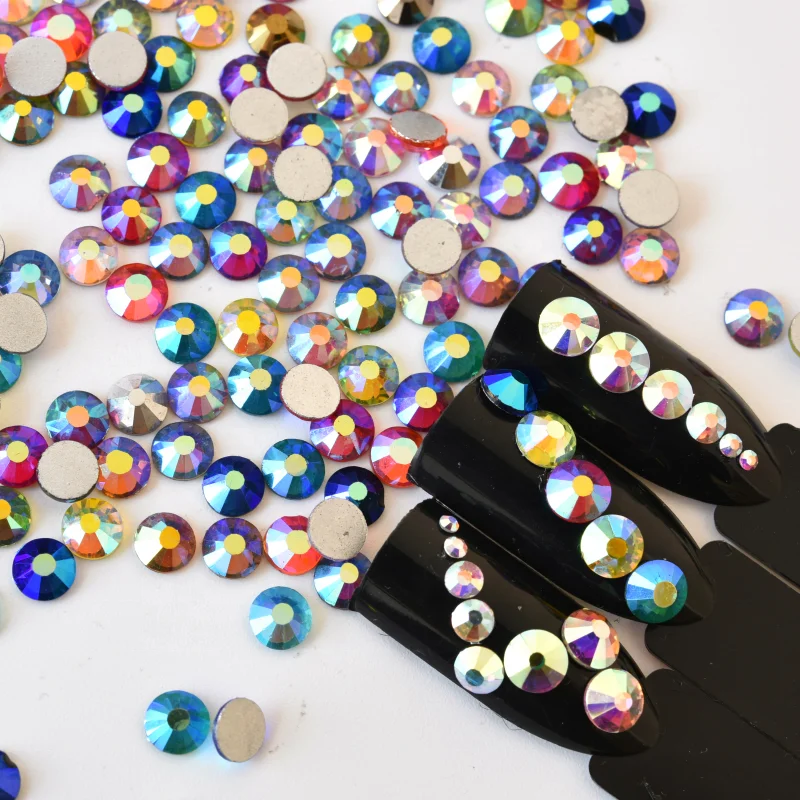

Hot sale flat back non hot fix rhinestone DIY use for nail art, Over 60 colors for choose