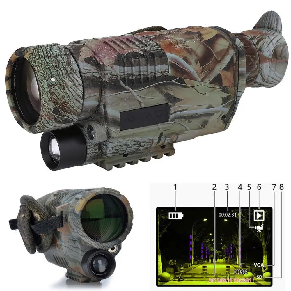 
5X40 Digital night vision Monocular Telescope Multi functional Telescopes with Camera, Video and Recorder Functions  (60776556166)