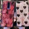 For vivo X23 Platinum Flash Powder Epoxy Girl Heart Phone Case Y85 Y93 Drop Protection Cover X9 Soft Shell