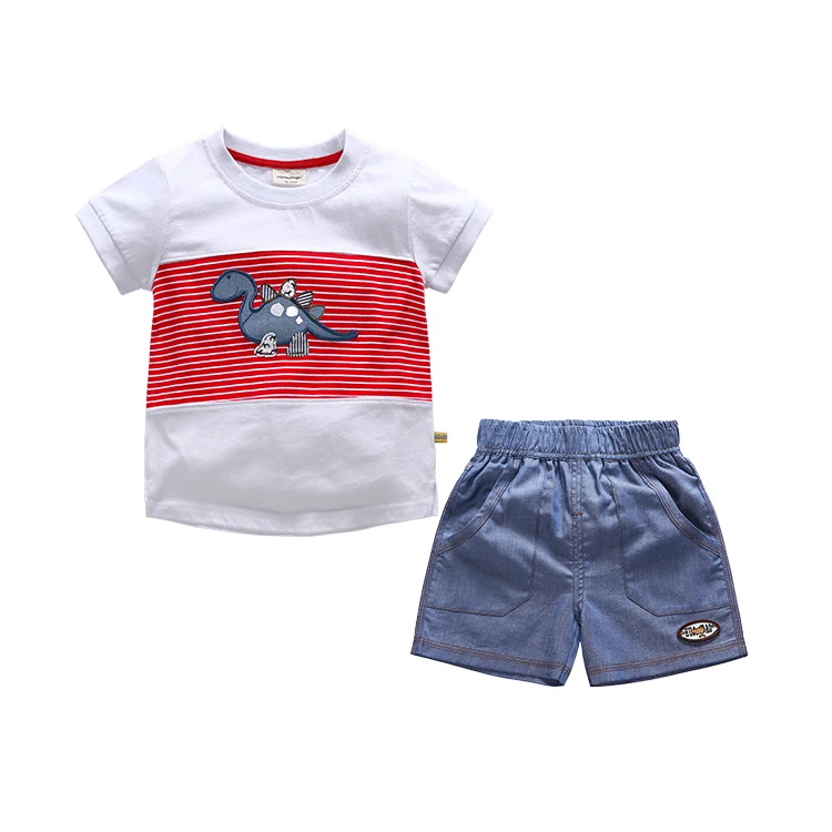 

Summer 2019 New Boys Suit Boys Short Sleeve T-shirt wholesale children's boutique clothing