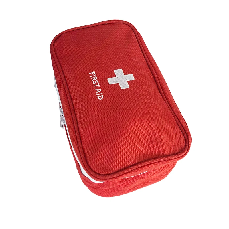 

Empty first aid kit emergency preparedness bag box, Red