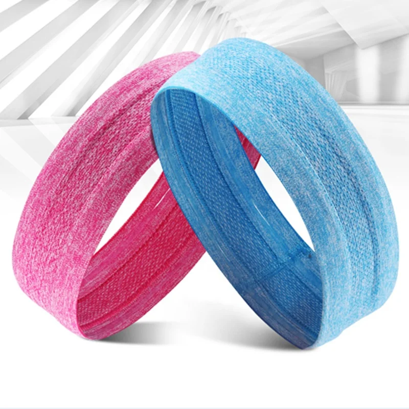 

In Stock Anti Slip Sweatband Custom Elastic Running Beauty Headbands, Five different colors in stock