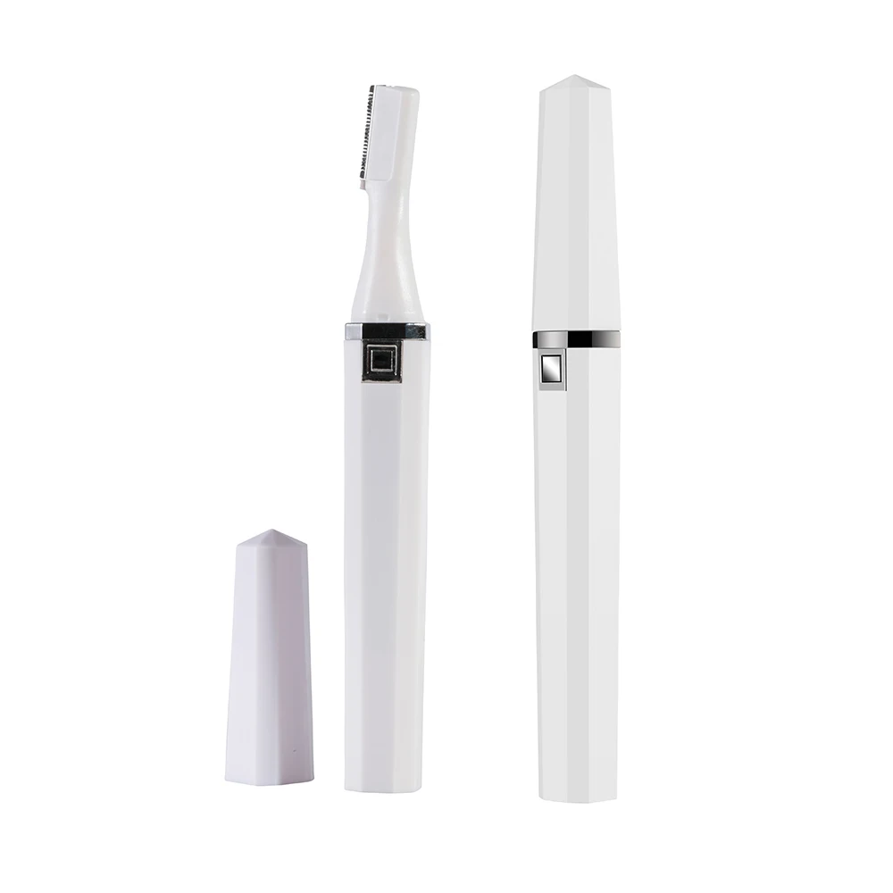 

Portable Rechargeable Electric Painless Hair Removal Eye Brow Pen Eyebrow Trimmer Hair Removal Machine, White