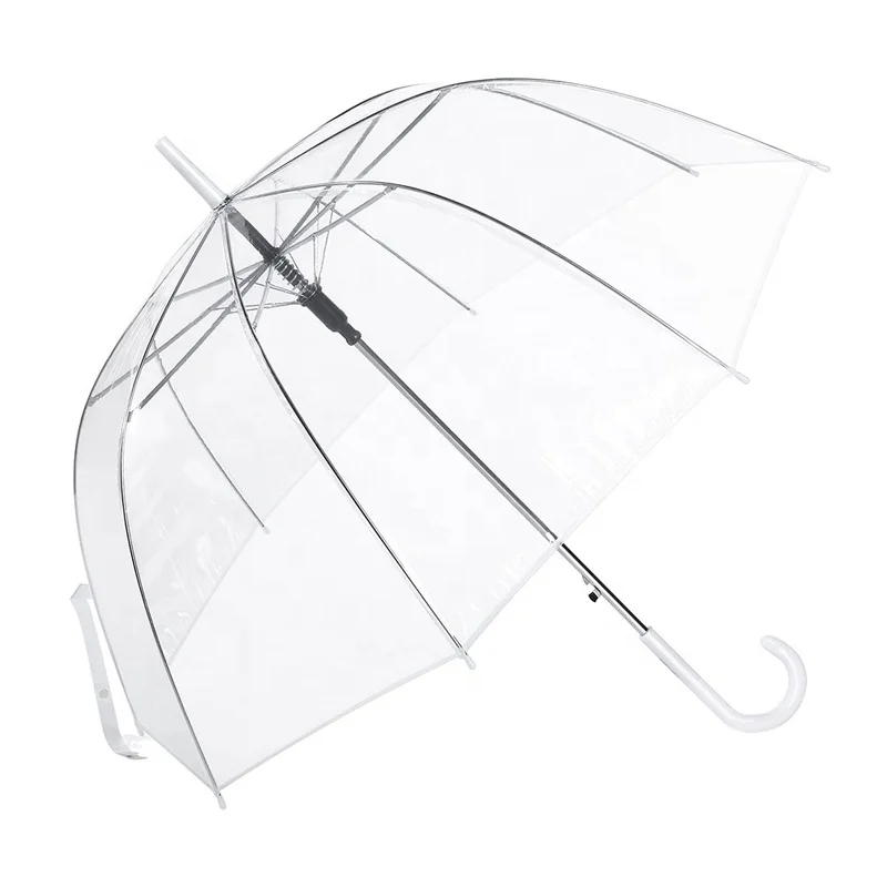 

Men Women Lightweight Easy Carrying Clear PE Bubble Dome Umbrella For Wedding Decoration
