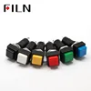 Square Momentary ON OFF Push Button Switch Red Blue Green Yellow White Black SPST Car Dash 12V 12MM PBS-11A PBS-11B