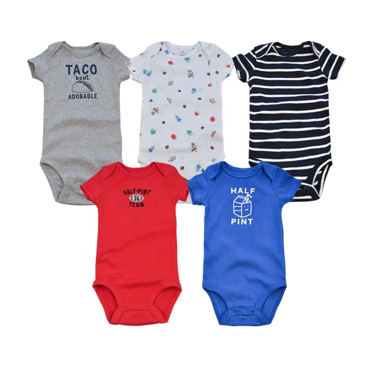 

Online Shopping 100% Cotton Infant Clothes Newborn Baby Romper For Wholesale, As picture shown