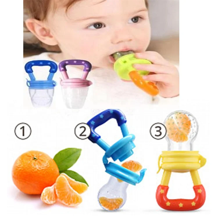 

Silicone Food Fruit baby nipple Feeding Fruit Pacifier, Yellow,green,pink,blue