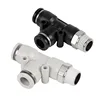 PD T type side male thread tee coupling 3 way air fittings quick connect air hose fittings one touch pneumatic fittings