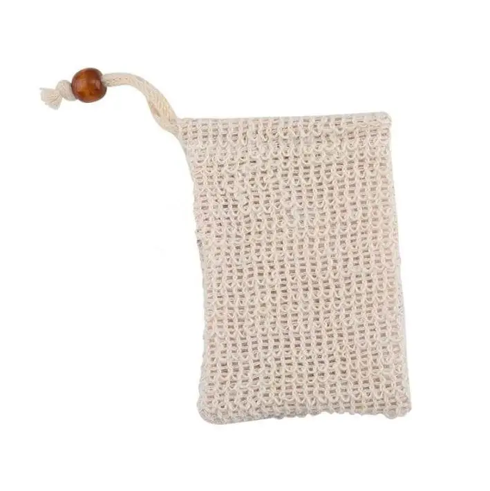 

Natural exfoliating Mesh Soap Saver Sisal Soap Saver Bag Pouch Holder for Shower Bath Foaming and Drying of the Soap, As pic