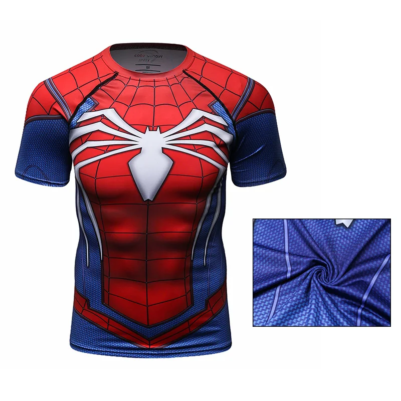 

Custom Cycle Spandex Sublimation Shirt Compression 3d Print Quick Dry Marvel T Shirts