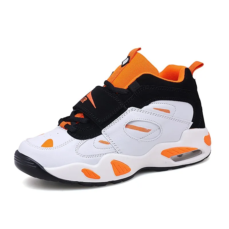 

2021 New Design Fashion Best Price Air Cushion Large Size Men Women Running Sport Shoes, Orange,white,black