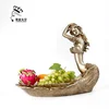 Luxury Hotel Supplies Arts and Crafts Nude Sculpture Woman Fruit Display Tray