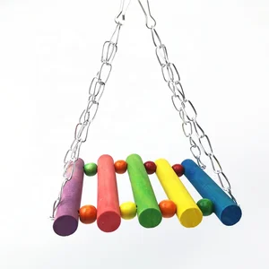 Image of Colorized hamster parrot supplies suspension bridge swing bird Cage Accessories Pet products wholesale