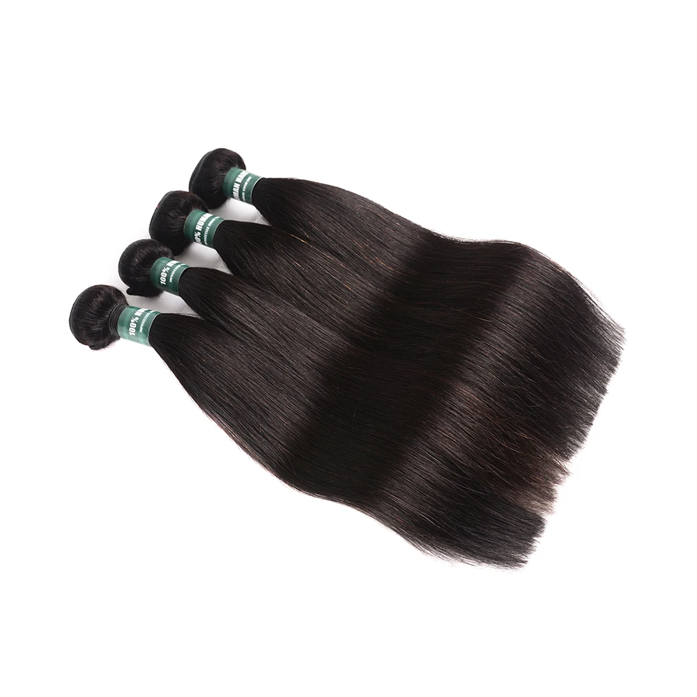 

wholesale virgin 100% cuticle aligned hair vendors brazilian straight human weave hair hair, Natural color 1b