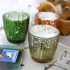 Good quality aromatic xmas glass scented gold candle jar