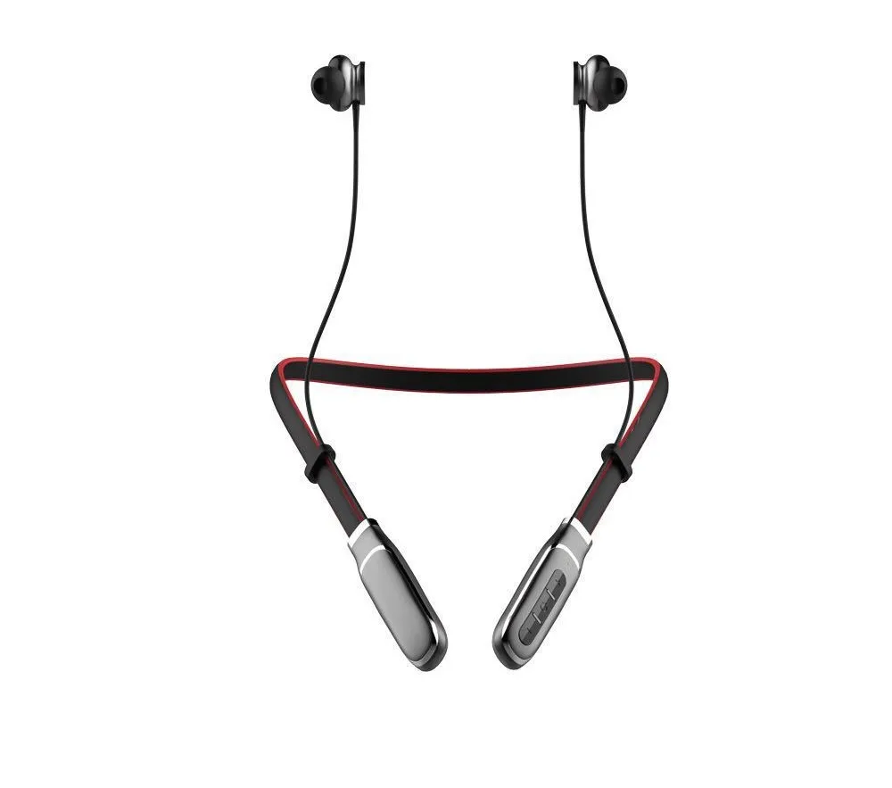 

New neck - mounted metal magnetic bluetooth sport headphones wireless two - ear HIFI headphones, N/a